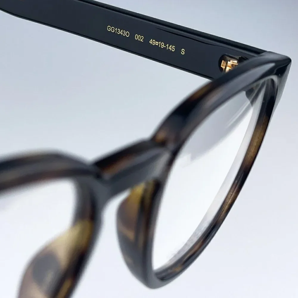 SALE! NEW Gucci GG1343O 002 Dark Havana Oval Unisex Eyeglasses